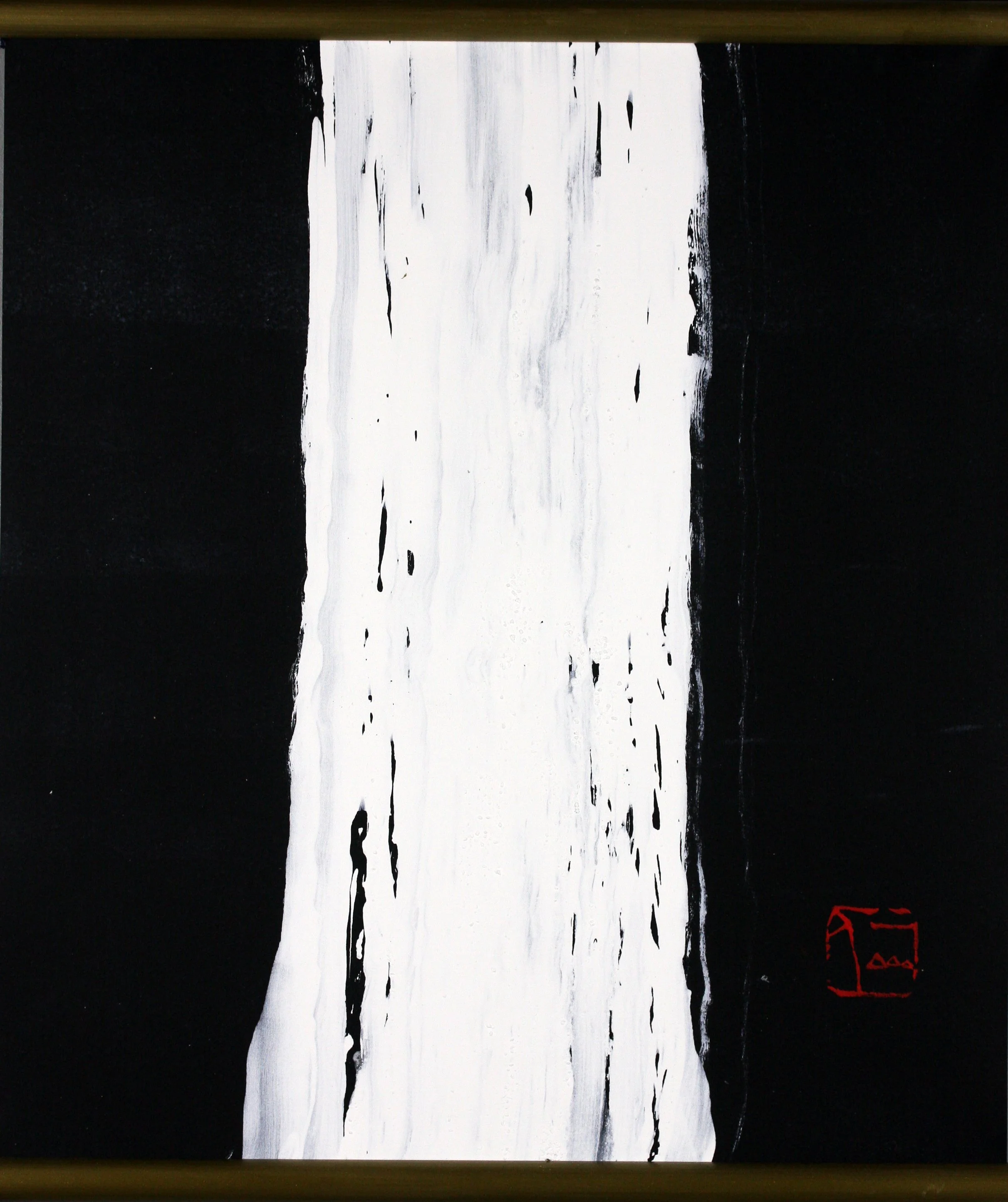 【原画】『片瞑り』 One-Stroke Paintings - Kazuaki Tanahashi Zen Brushmaster